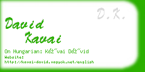 david kavai business card